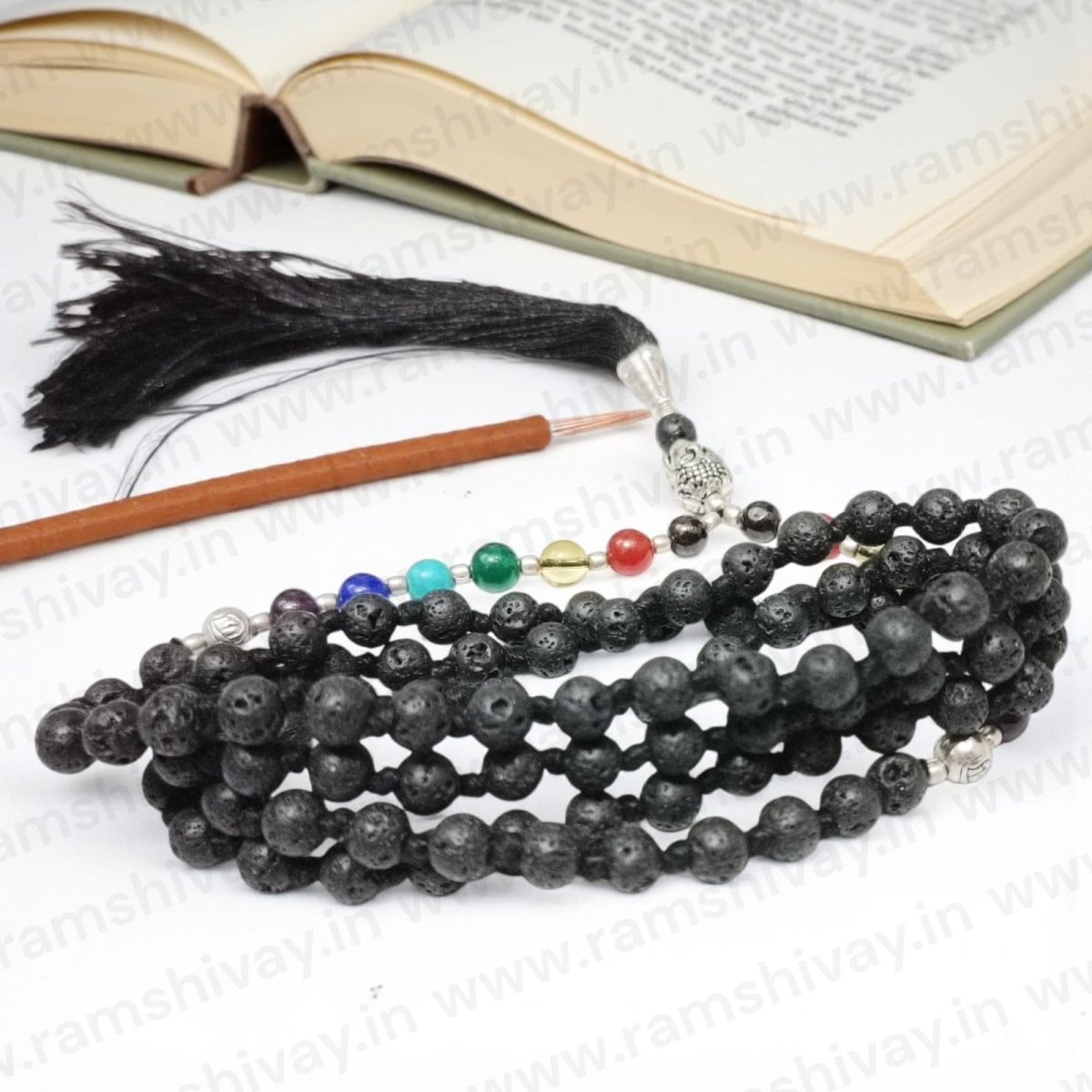 7 Chakra with Lava Mala with Premium Budha Bead | Chakra Healing & Meditation – Ramshivay - Ramshivay