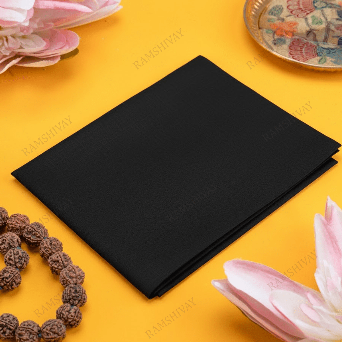 Black Kala Cloth for Puja - 1 Meter 100% Natural Fabric for Hawan – Ramshivay - Ramshivay