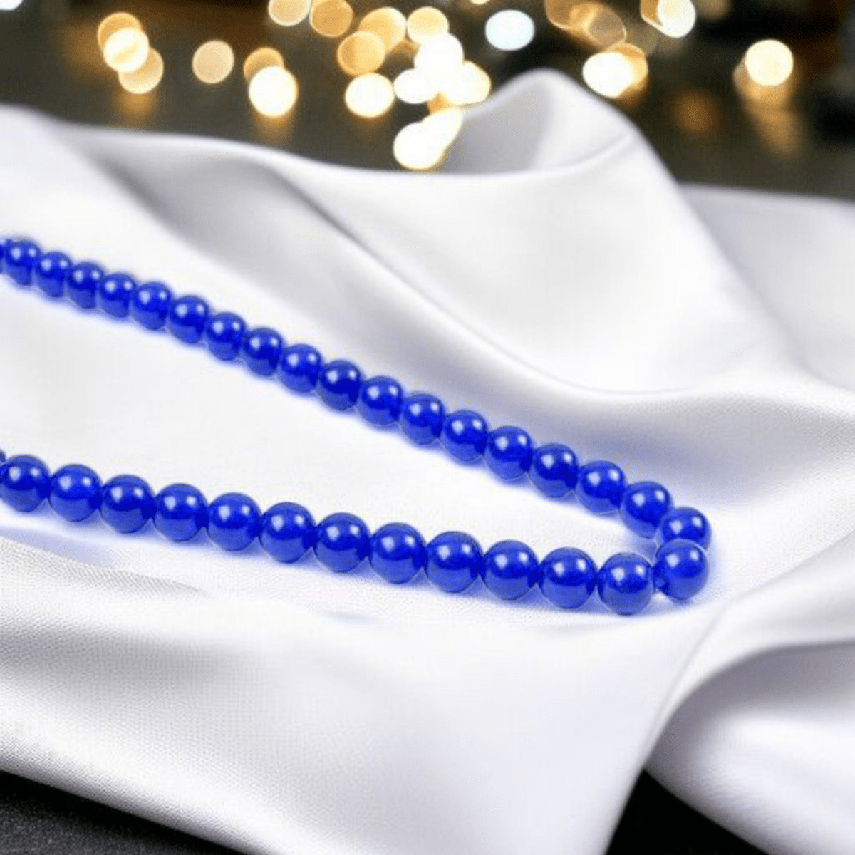 Blue Hakik (Agate) Mala 6MM with Lab Certificate | Enhances Calm & Mental Focus – Ramshivay - Ramshivay