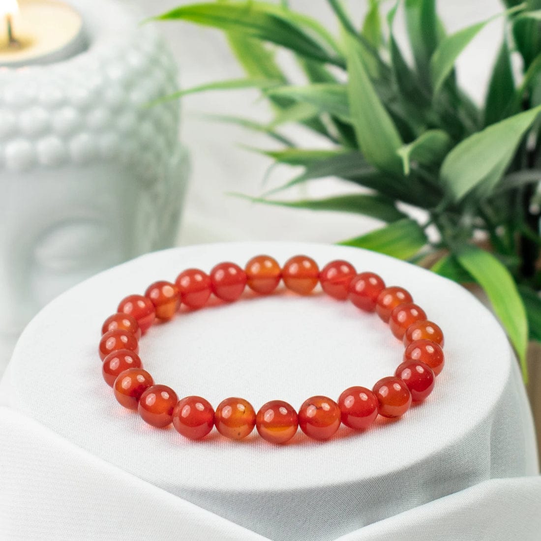 Carnelian Bracelet with Lab Certification | Balances Mangal Dosh & Energy – Ramshivay - Ramshivay