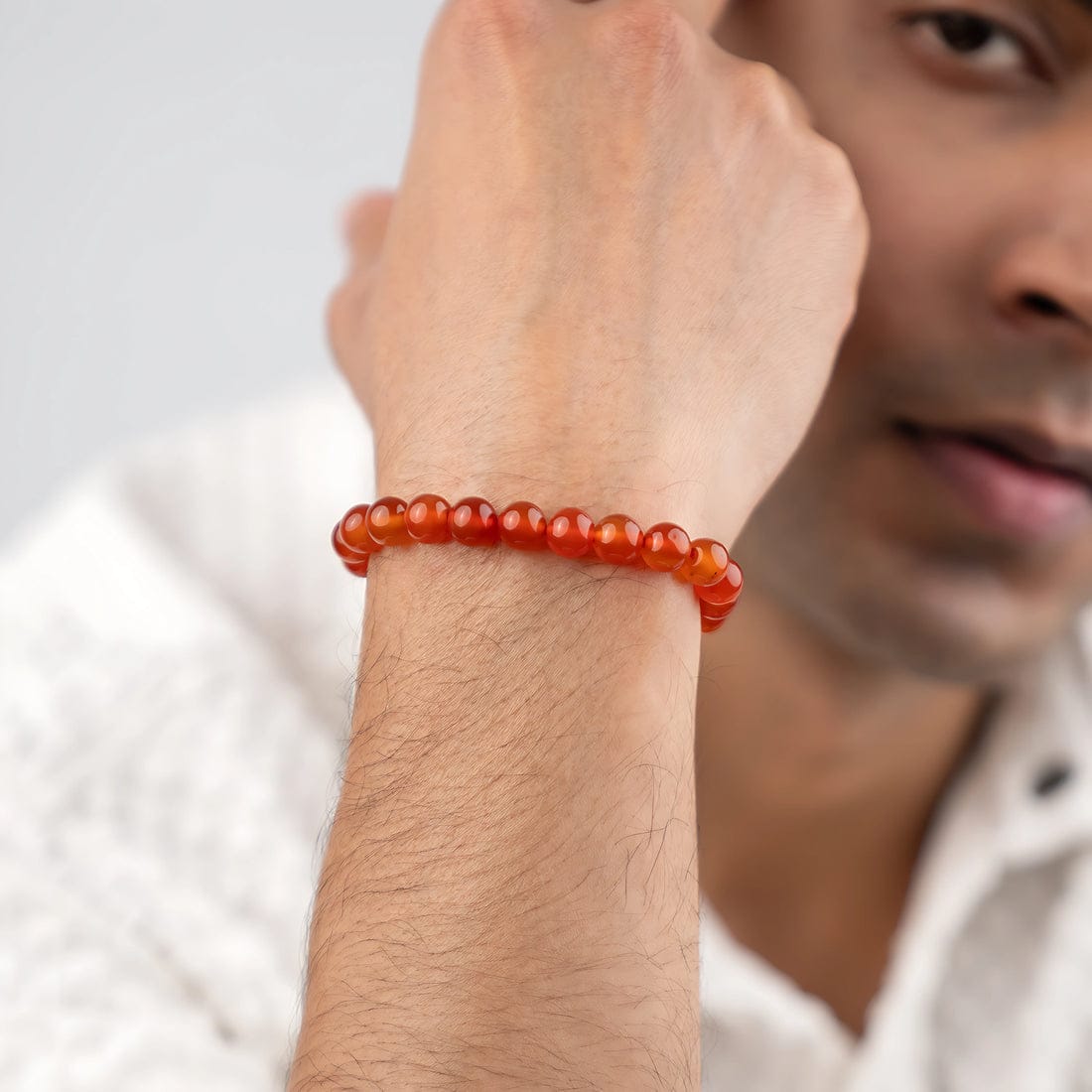 Carnelian Bracelet with Lab Certification | Balances Mangal Dosh & Energy – Ramshivay - Ramshivay