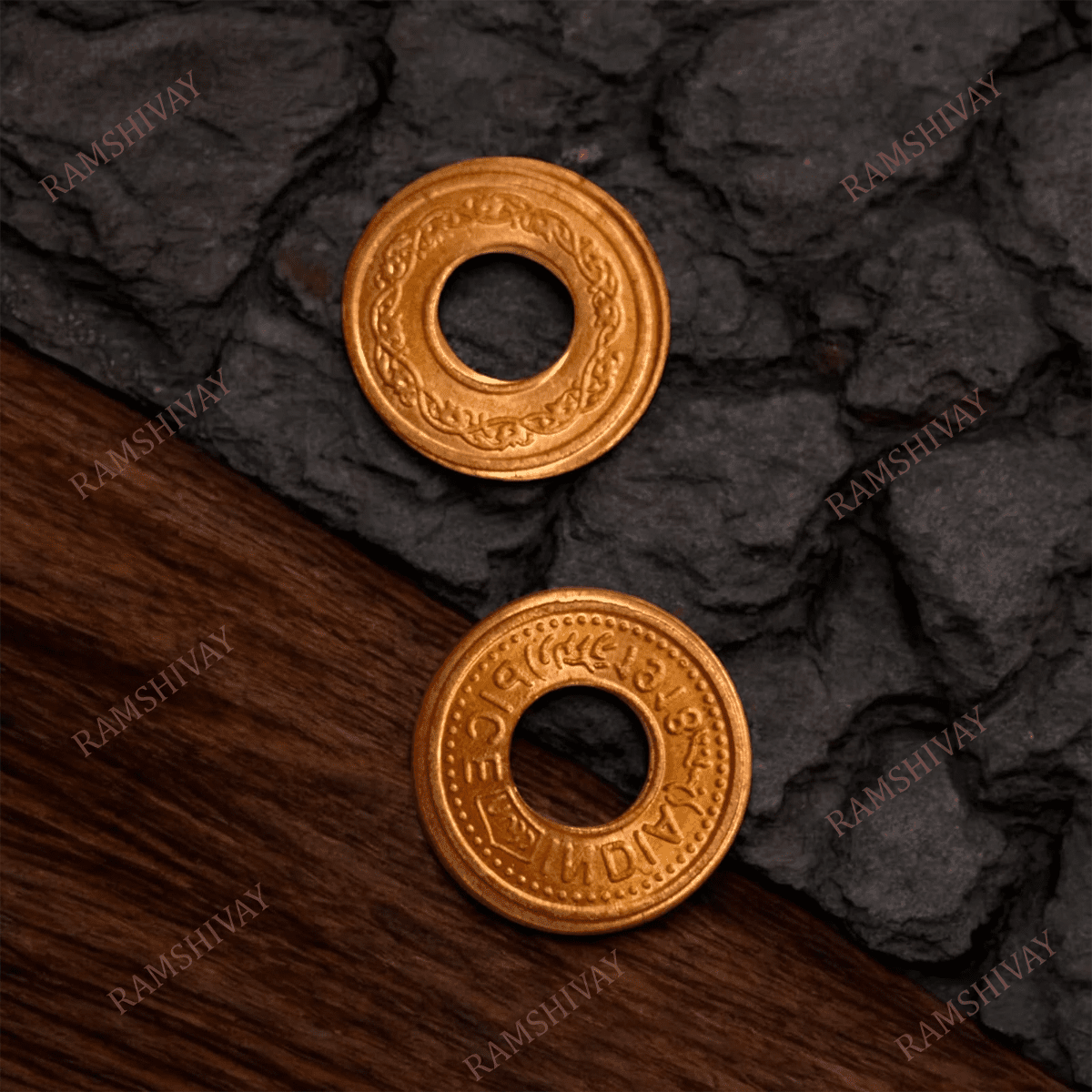 Copper Hole Coins Set of 7 - Traditional Healing Energy for Puja & Vastu – Ramshivay - Ramshivay