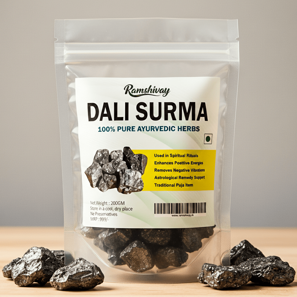 Dali Surma - Natural Surma Stone Kohl - Stibnite with Cooling Properties | For Pooja & Eye Care – Ramshivay - Ramshivay