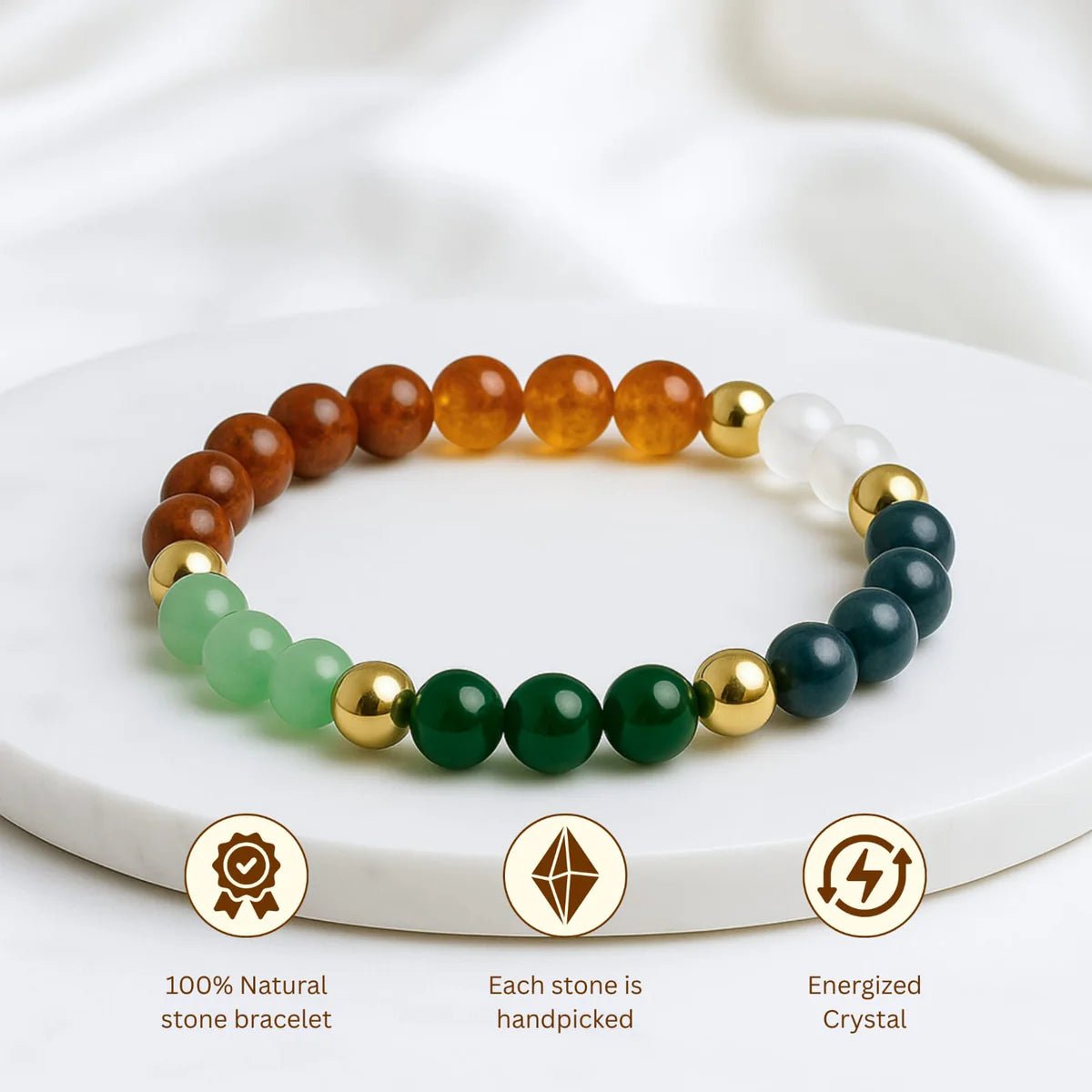 Dhan Yog Bracelet (8mm) with Lab Certificate for Wealth & Prosperity – Ramshivay - Ramshivay