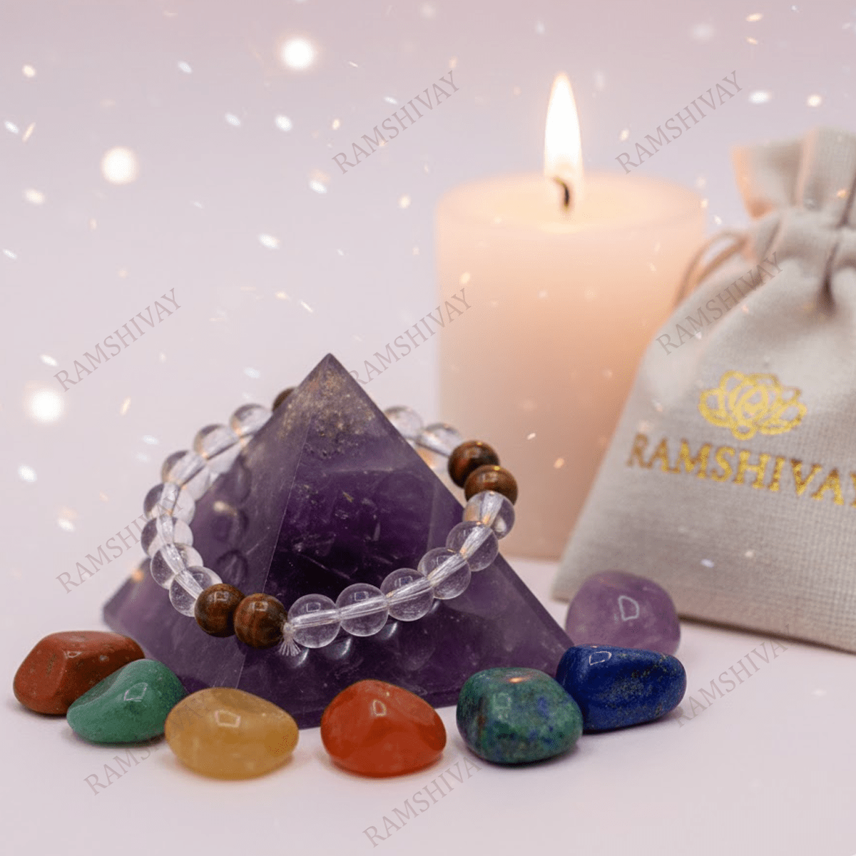 Focus & Protection Bracelet (8mm) with Lab Certificate for Mental Clarity – Ramshivay - Ramshivay