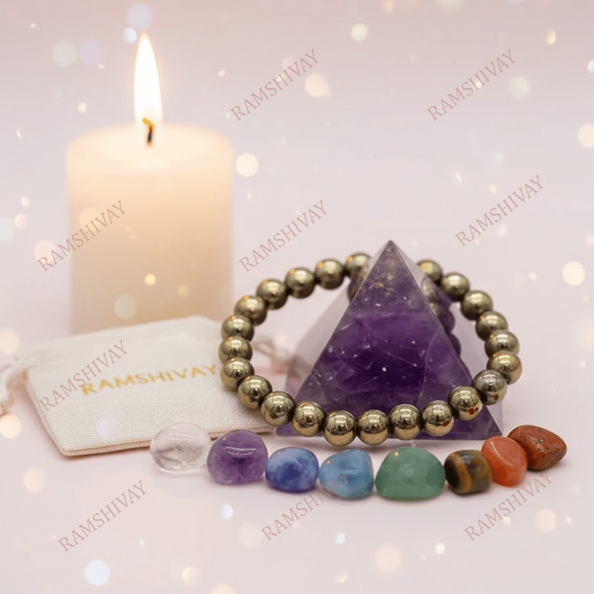 Golden Pyrite Bracelet (8mm) with Lab Certificate for Wealth & Energy – Ramshivay - Ramshivay