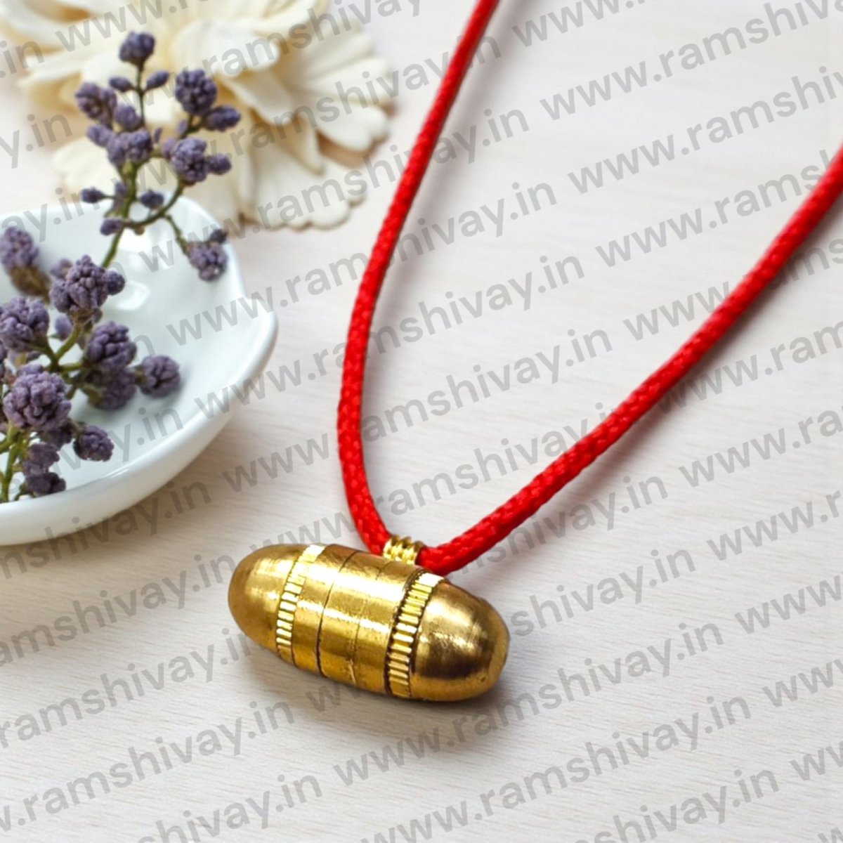 Golden Taweez | Gold Metal Plated Tabiz with Bhojpatra & Thread | Spiritual Protection Amulet – Ramshivay - Ramshivay