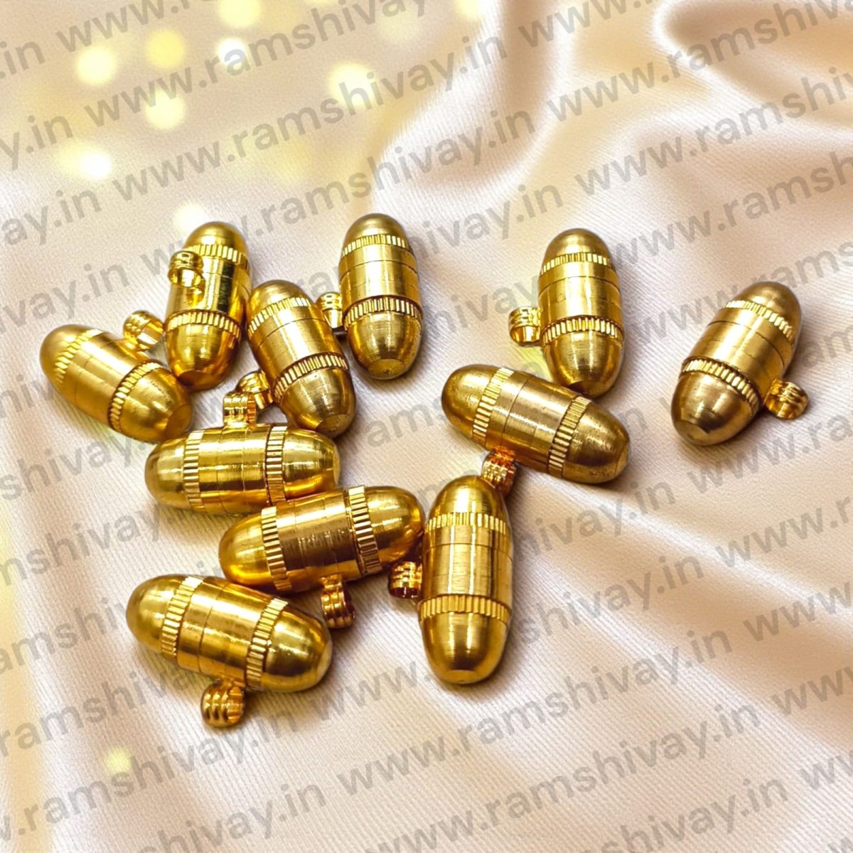 Golden Taweez | Gold Metal Plated Tabiz with Bhojpatra & Thread | Spiritual Protection Amulet – Ramshivay - Ramshivay