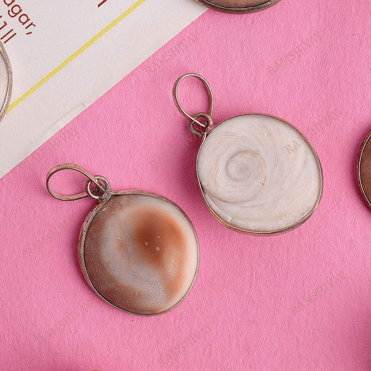 Gomti Chakra Pendant in Red Thread - Sacred Shield for Wealth & Prosperity – Ramshivay - Ramshivay