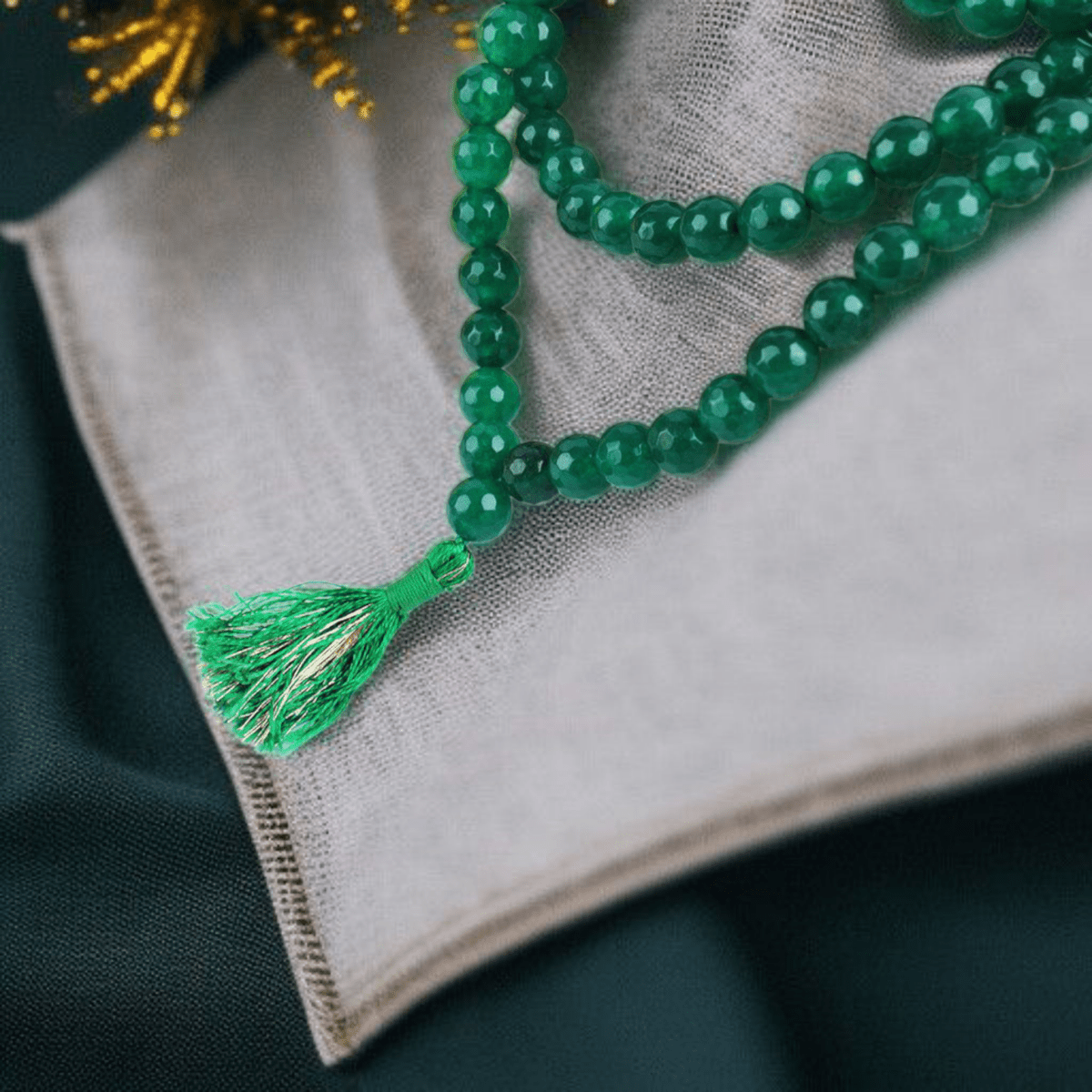 Green Agate Mala 8MM with Lab Certificate | 108+1 Beads for Positivity & Emotional Balance – Ramshivay - Ramshivay