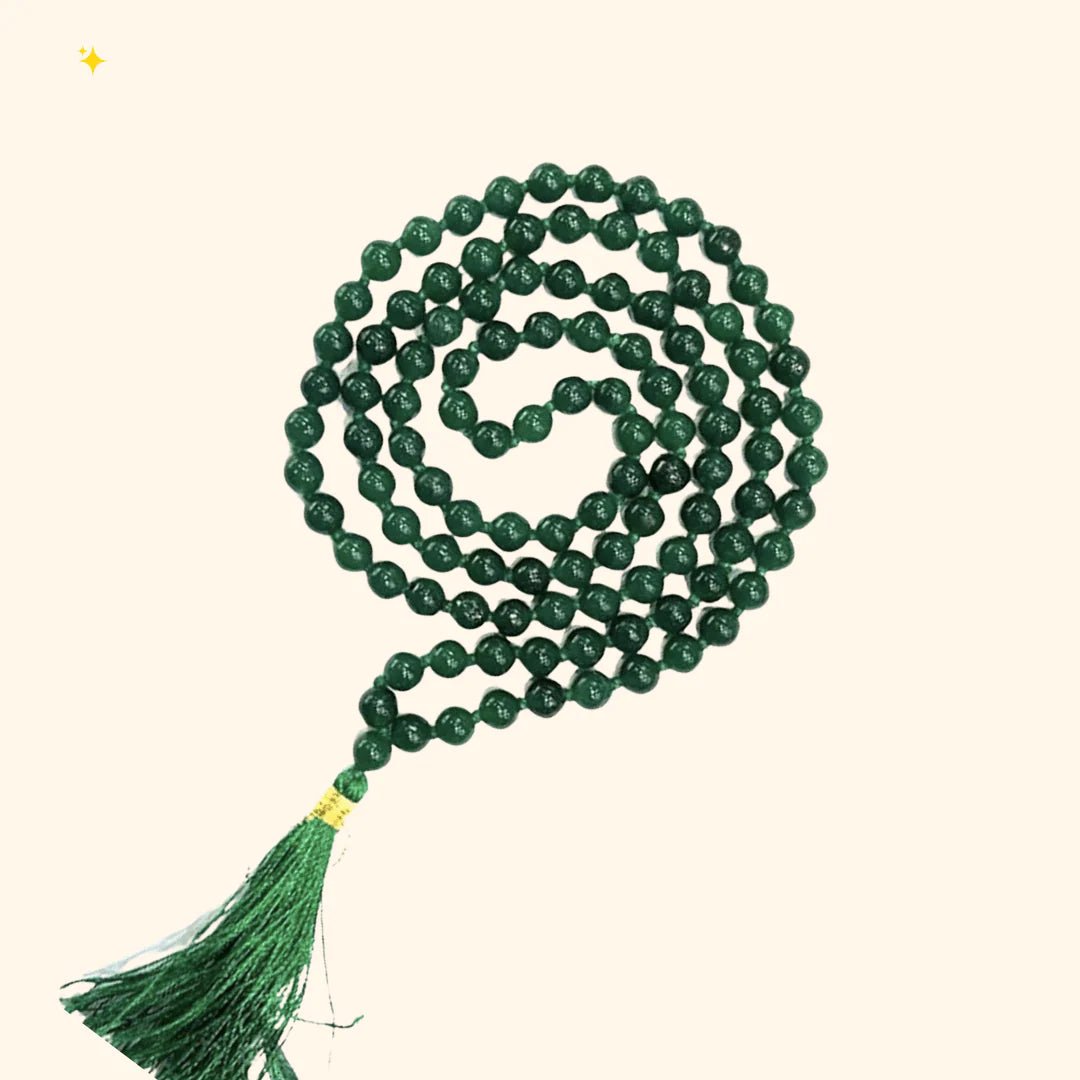 Green Hakik (Agate) Mala 6MM with Lab Certificate | For Meditation & Spiritual Practice – Ramshivay - Ramshivay