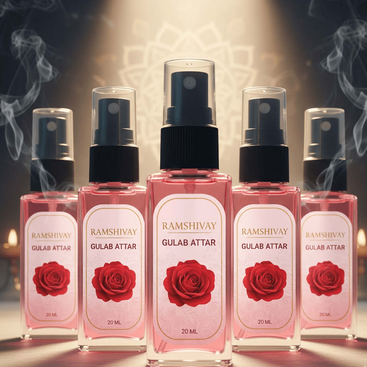 Gulab Spray Attar - 20ml (Pack of 5) Floral Fragrance for Puja – Ramshivay - Ramshivay