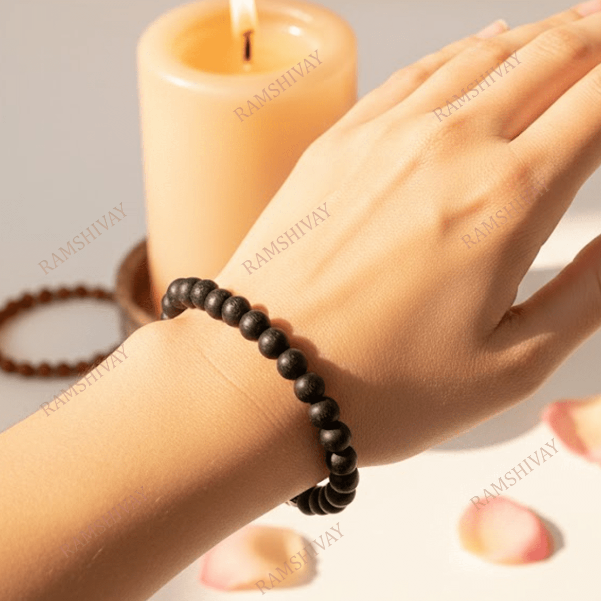 Karungali Bracelet (8mm) with Lab Certificate for Protection & Positive Energy – Ramshivay - Ramshivay