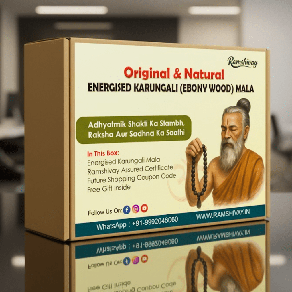 Karungali Mala 8MM with Lab Certificate | 108+1 Beads for Protection, Focus & Spiritual Strength – Ramshivay - Ramshivay