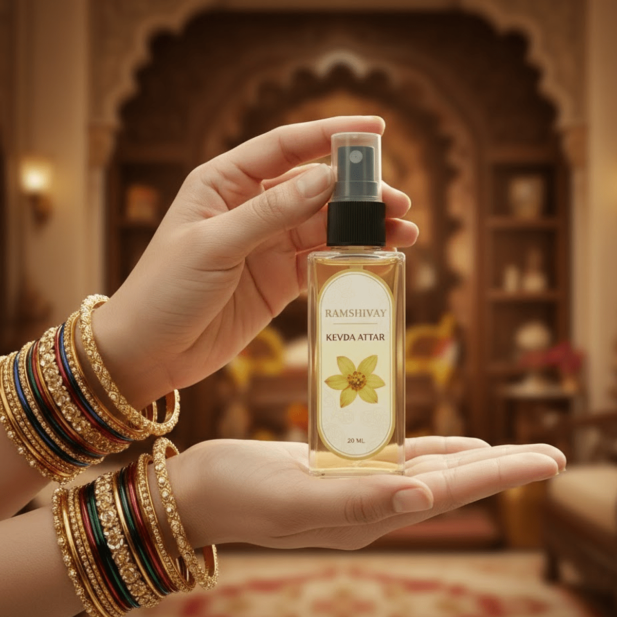 Kevda Spray Attar - 20ml (Pack of 5) Floral Fragrance for Puja – Ramshivay - Ramshivay