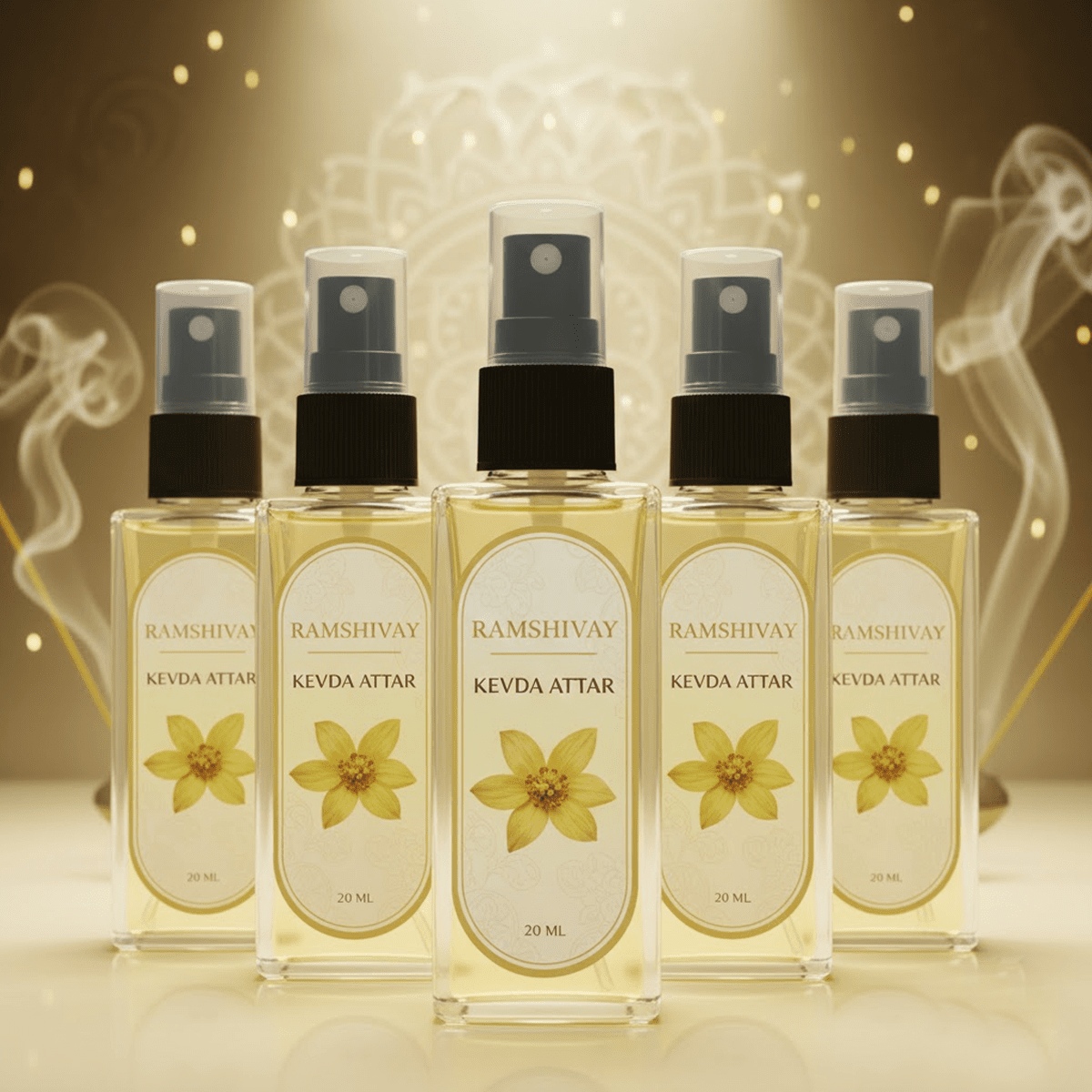 Kevda Spray Attar - 20ml (Pack of 5) Floral Fragrance for Puja – Ramshivay - Ramshivay