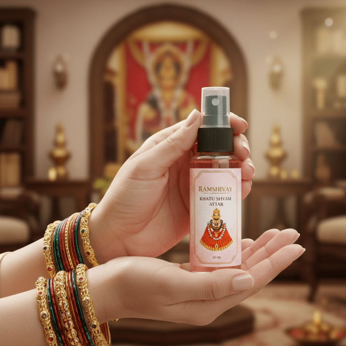 Khatu Shyam Spray Attar - 20ml (Pack of 5) Floral Fragrance for Puja – Ramshivay - Ramshivay