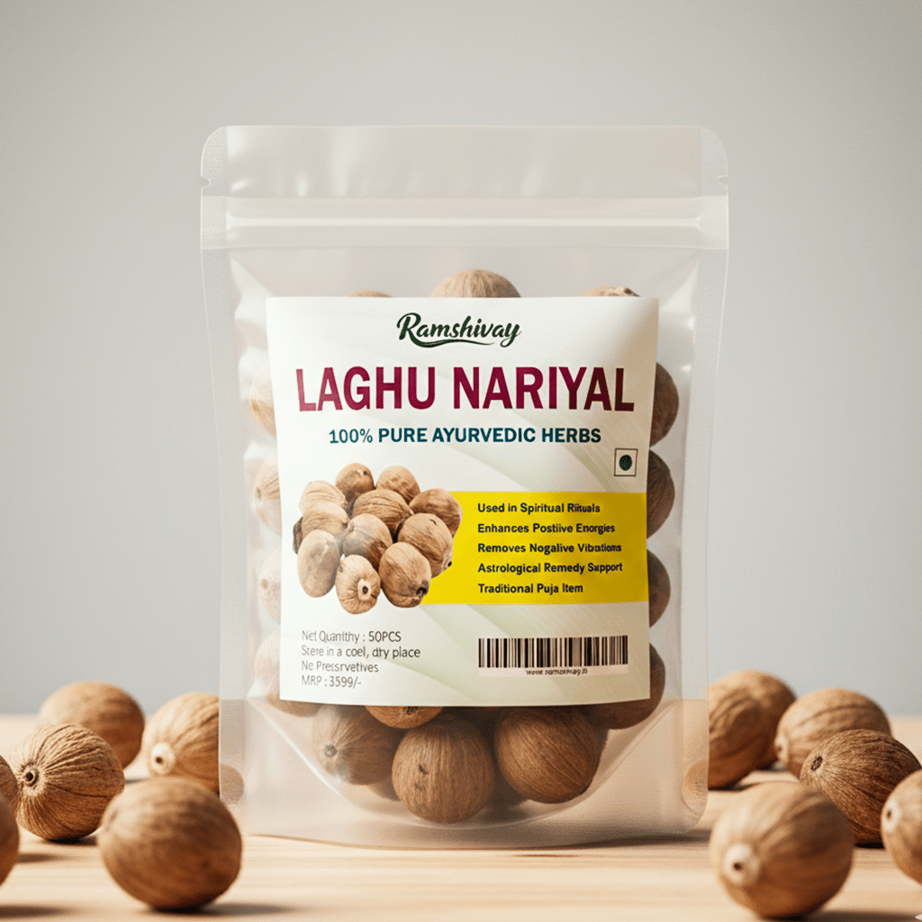 Laghu Nariyal for Pooja (50 Pcs) with Natural Dry Small Shriphal | For Mahalaxmi, Kuber Puja & Daily Rituals – Ramshivay - Ramshivay