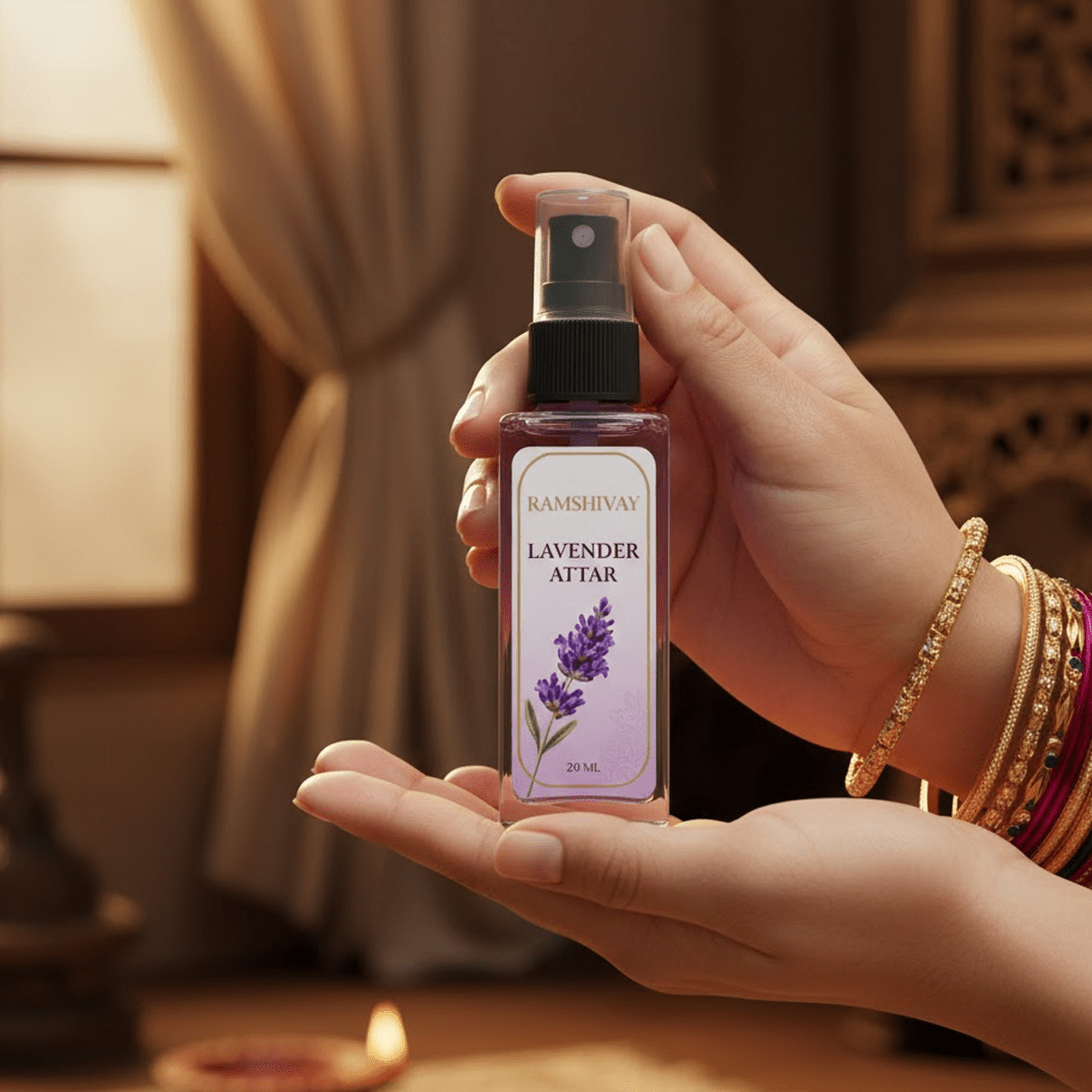 Lavender Spray Attar - 20ml (Pack of 5) Floral Fragrance for Puja – Ramshivay - Ramshivay