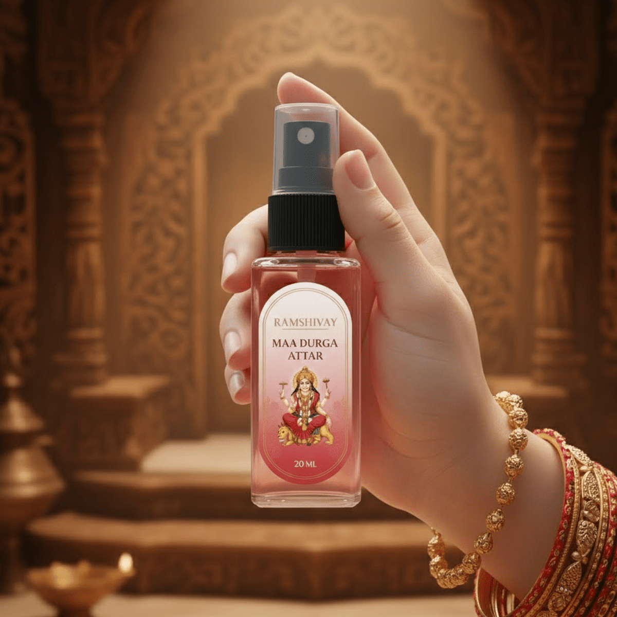 Maa Durga Spray Attar - 20ml (Pack of 5) Floral Fragrance for Puja – Ramshivay - Ramshivay