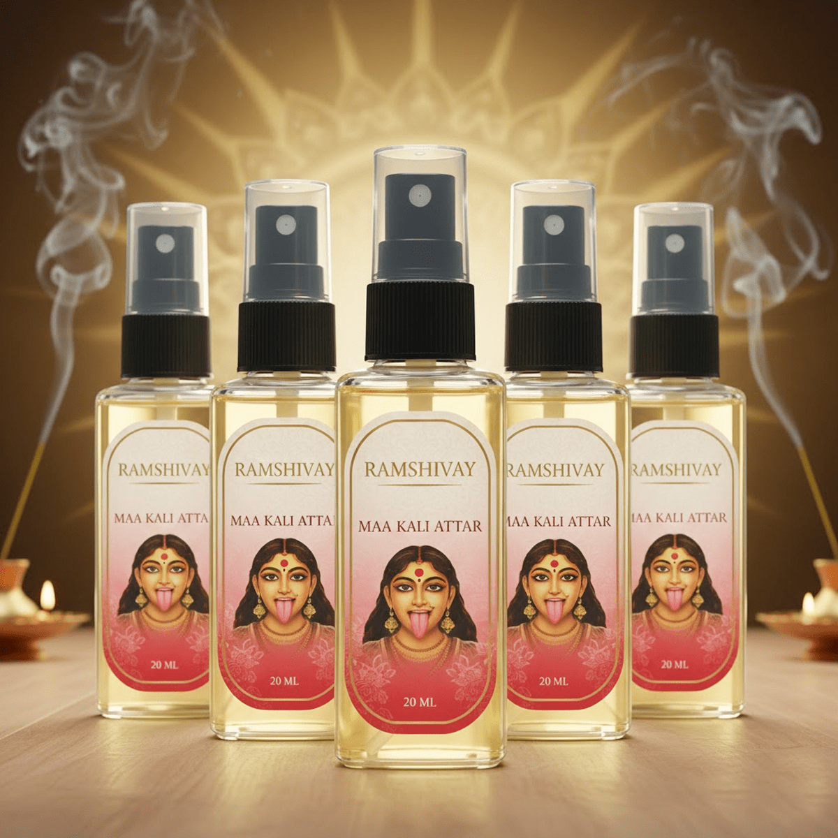 Maa Kaali Spray Attar - 20ml (Pack of 5) Floral Fragrance for Puja – Ramshivay - Ramshivay