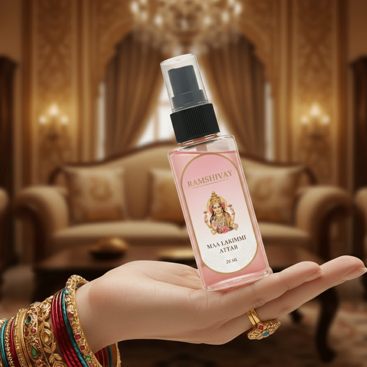 Maa Lakshmi Spray Attar - 20ml (Pack of 5) Floral Fragrance for Puja – Ramshivay - Ramshivay