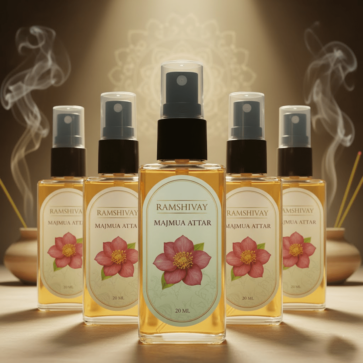 Majmua Spray Attar - 20ml (Pack of 5) Floral Fragrance for Puja – Ramshivay - Ramshivay