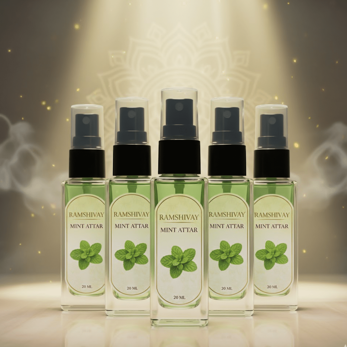 Mint Spray Attar - 20ml (Pack of 5) Refreshing Floral Fragrance for Puja – Ramshivay - Ramshivay