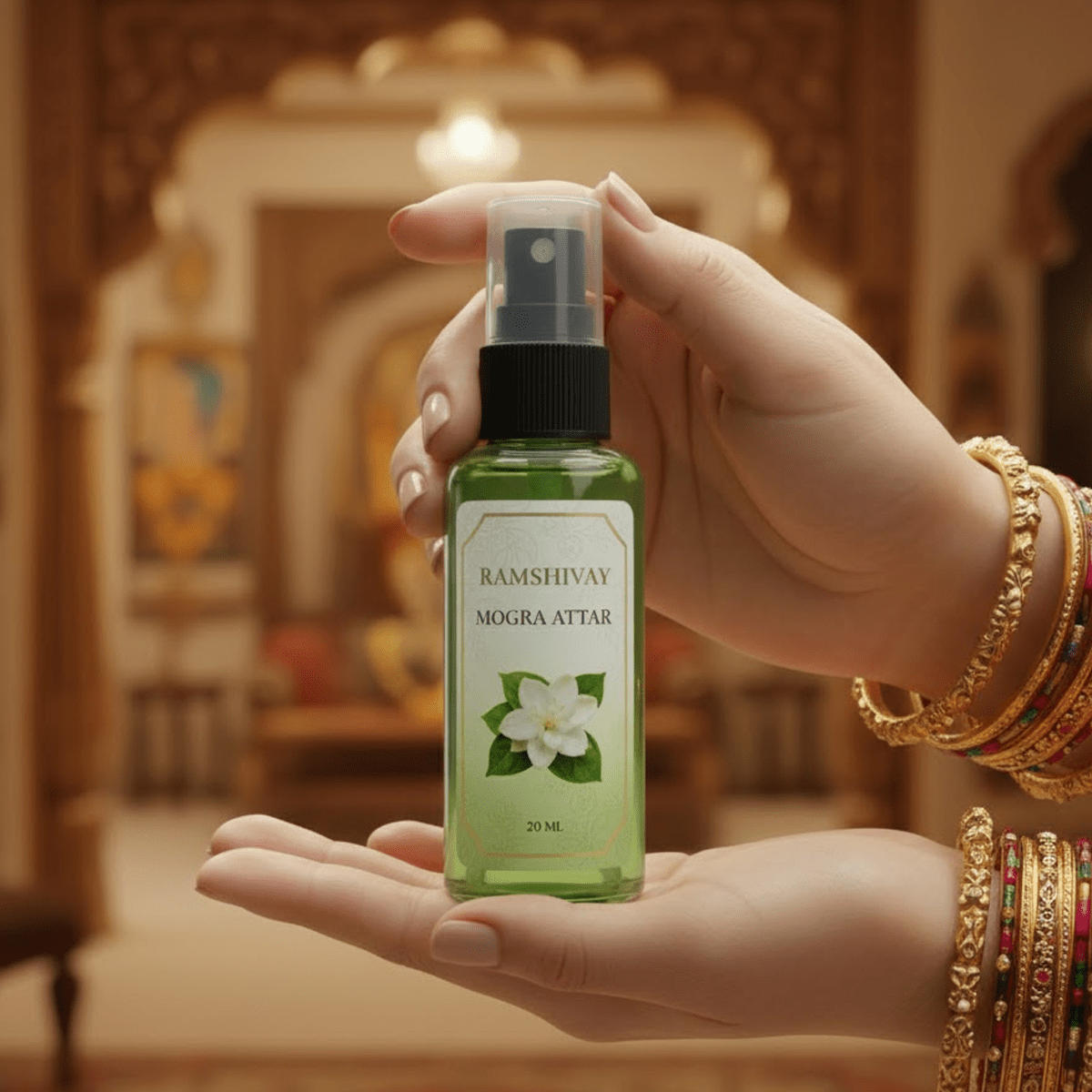 Mogra Spray Attar - 20ml (Pack of 5) Floral Fragrance for Puja – Ramshivay - Ramshivay