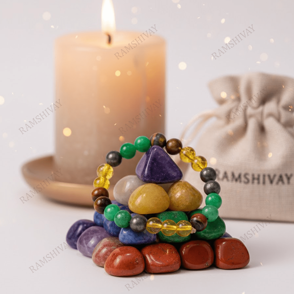 Money Attraction Bracelet (8mm) with Lab Certificate for Wealth & Prosperity – Ramshivay - Ramshivay