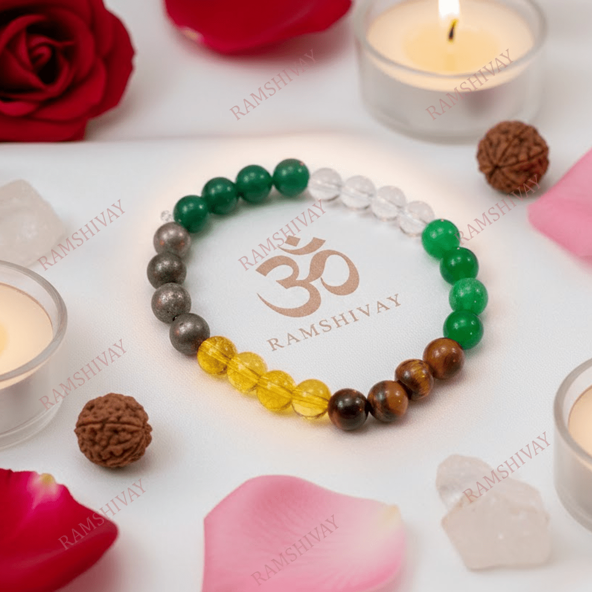 Money Magnet Bracelet (8mm) with Lab Certificate for Wealth & Prosperity – Ramshivay - Ramshivay