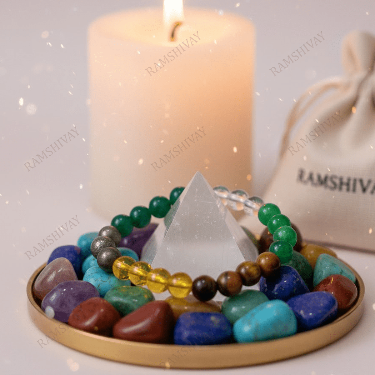 Money Magnet Bracelet (8mm) with Lab Certificate for Wealth & Prosperity – Ramshivay - Ramshivay