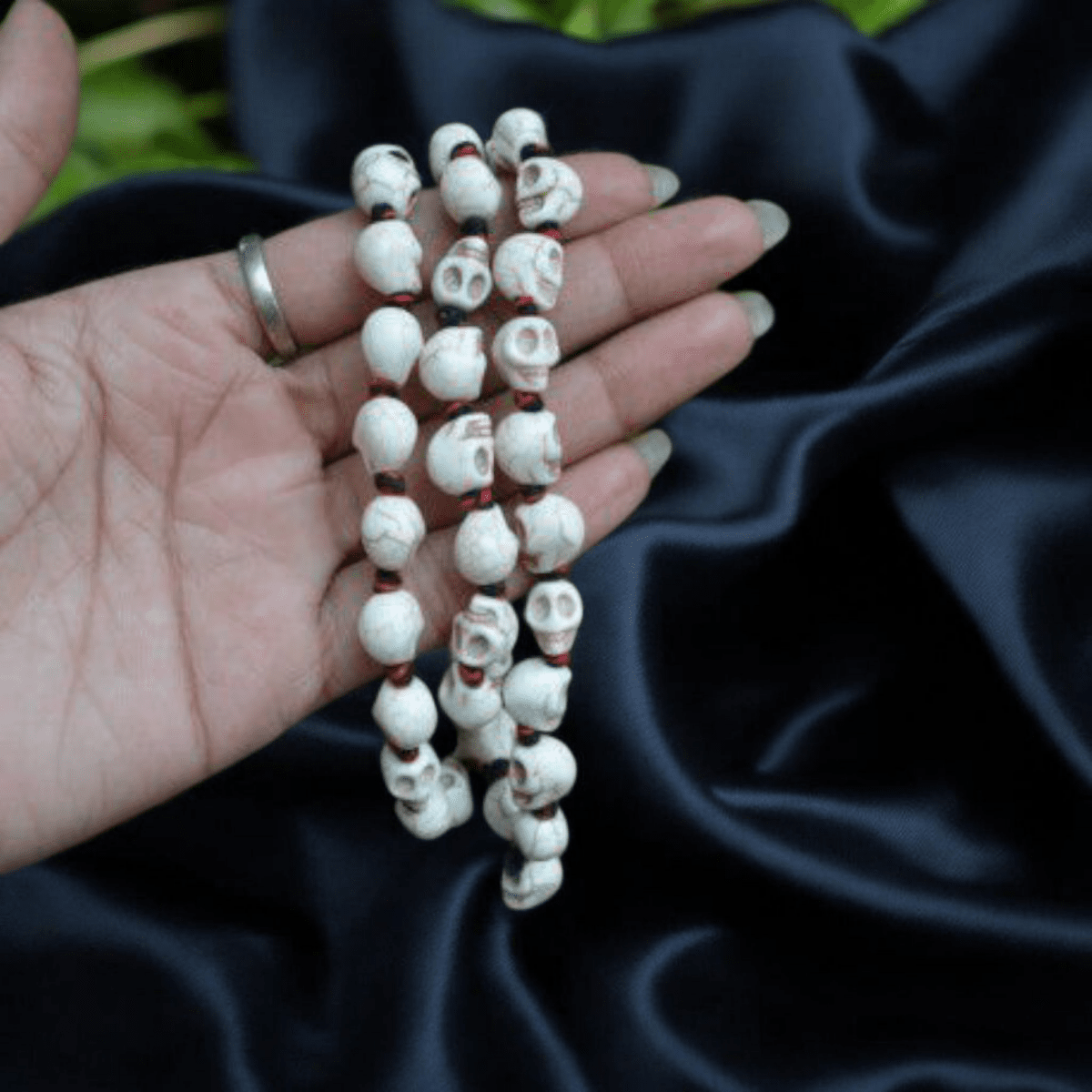 Narmund Mala for Wearing | Skeleton Beads Mala in Small & Big Beads for Tantric Protection – Ramshivay - Ramshivay