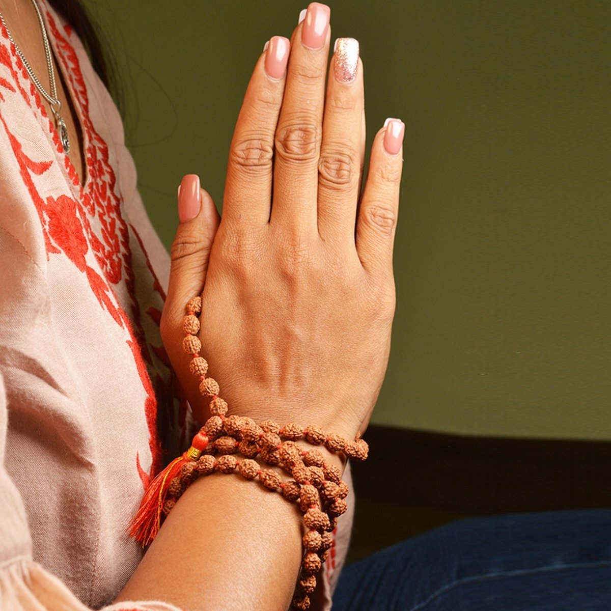 Natural 2 Mukhi Rudraksha Mala 108+1 Beads with Lab Certificate | Unity & Emotional Balance – Ramshivay - Ramshivay