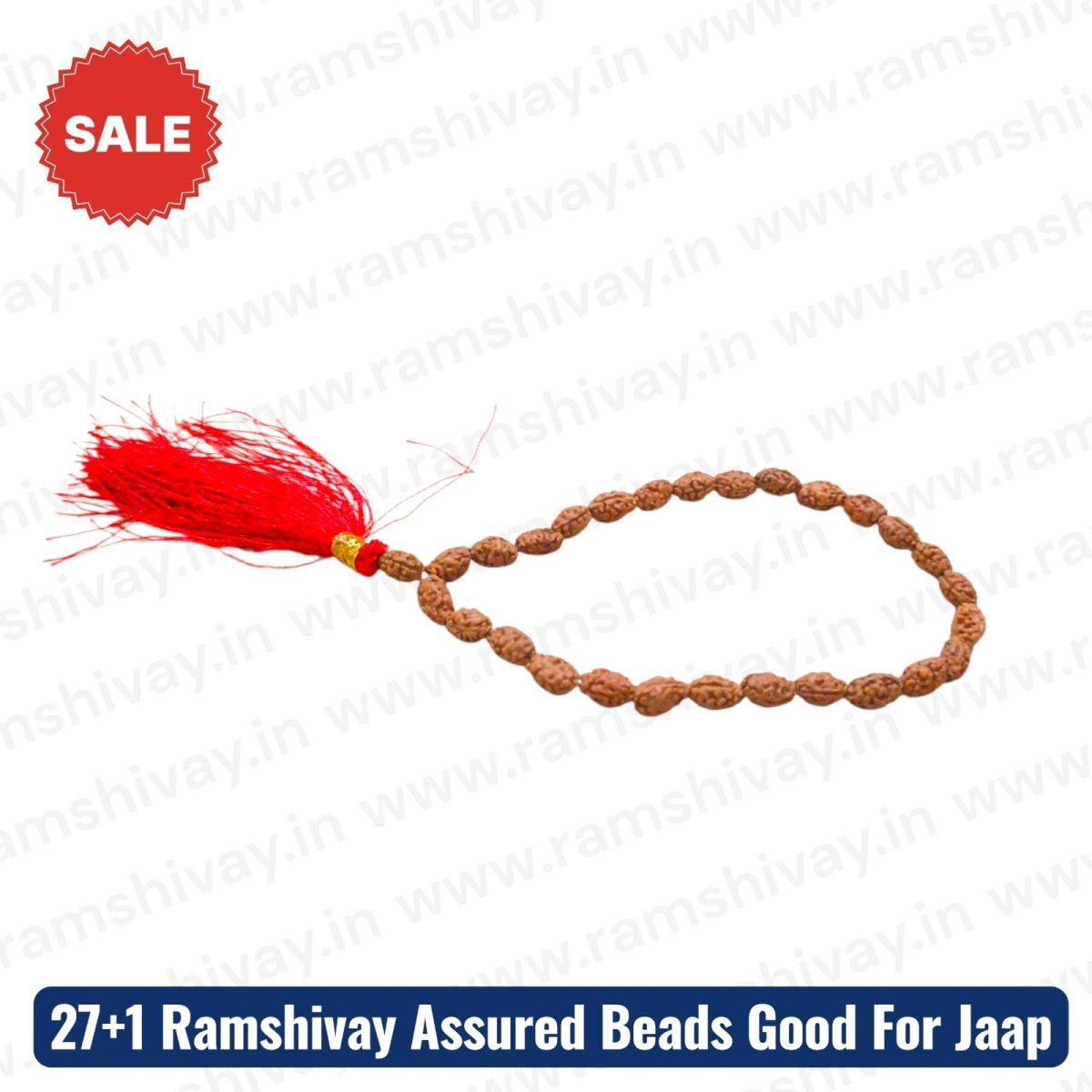 Natural 2 Mukhi Rudraksha Mala 27+1 Beads with Lab Certificate | Unity & Emotional Balance – Ramshivay - Ramshivay