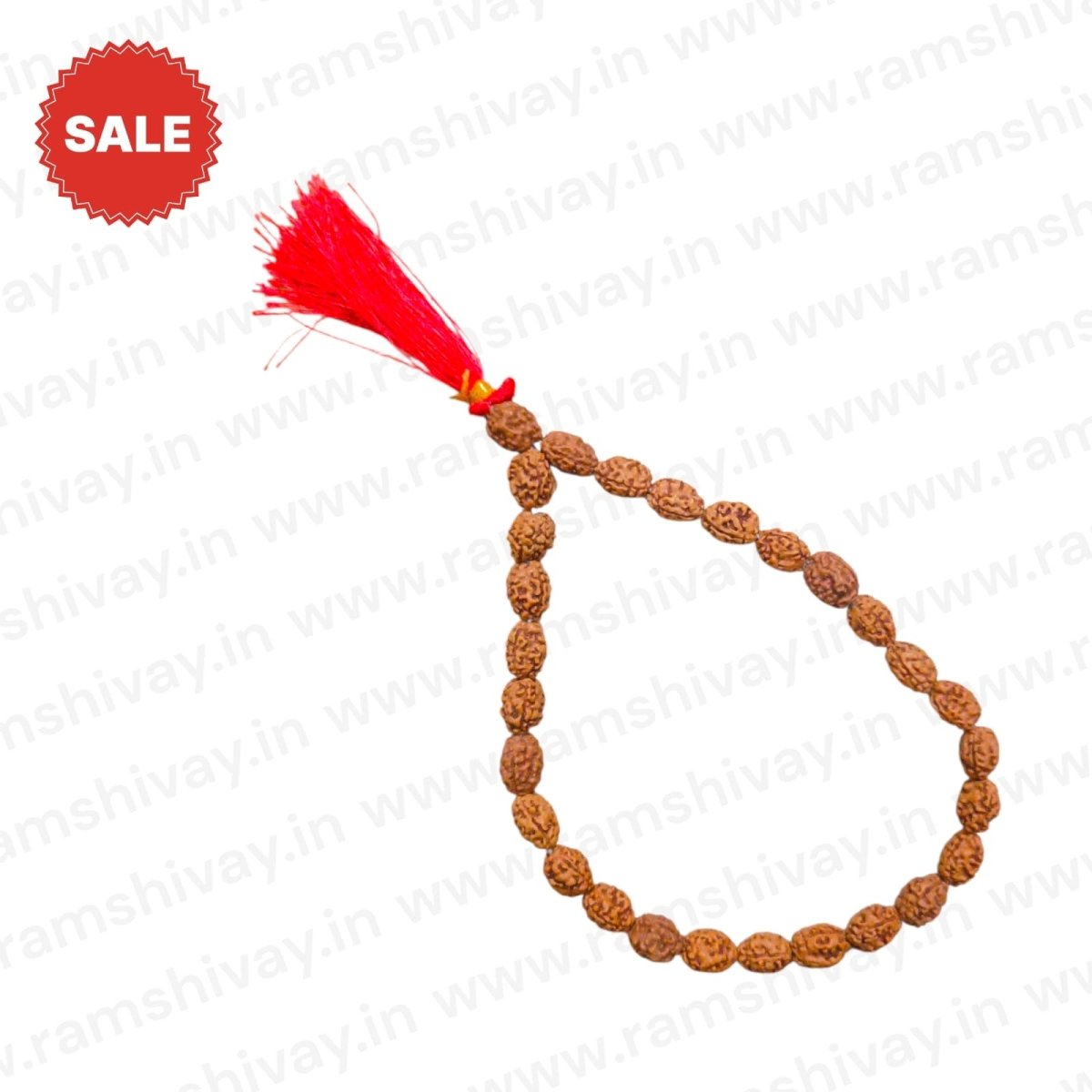 Natural 3 Mukhi Rudraksha Mala with 27+1 Beads | Best for Jaap & Easy to Carry – Ramshivay - Ramshivay
