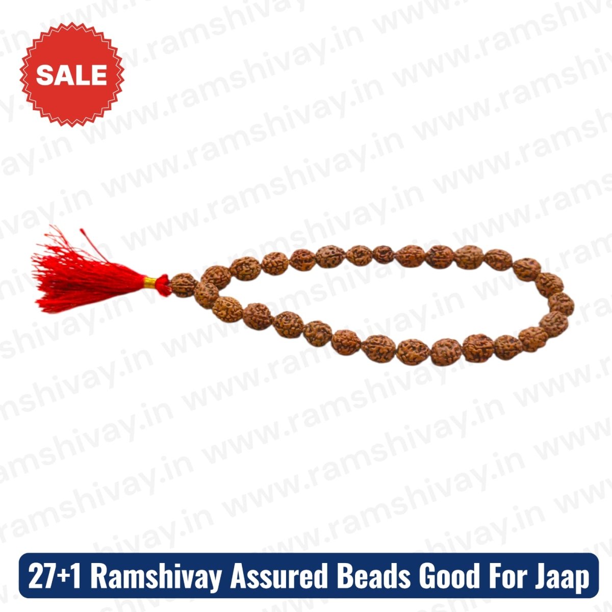 Natural 4 Mukhi Rudraksha Mala 27+1 Beads with Lab Certificate | Best for Jaap & Easy to Carry – Ramshivay - Ramshivay