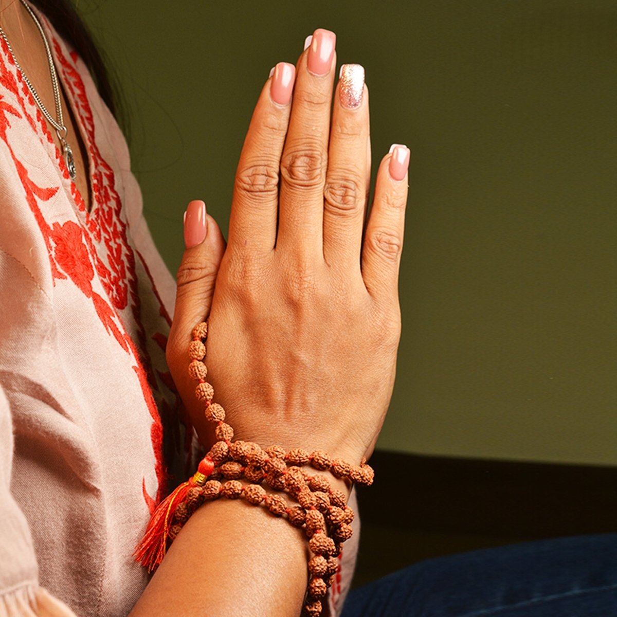 Natural 4 Mukhi Rudraksha Mala with Lab Certificate | Enhances Knowledge & Communication – Ramshivay - Ramshivay