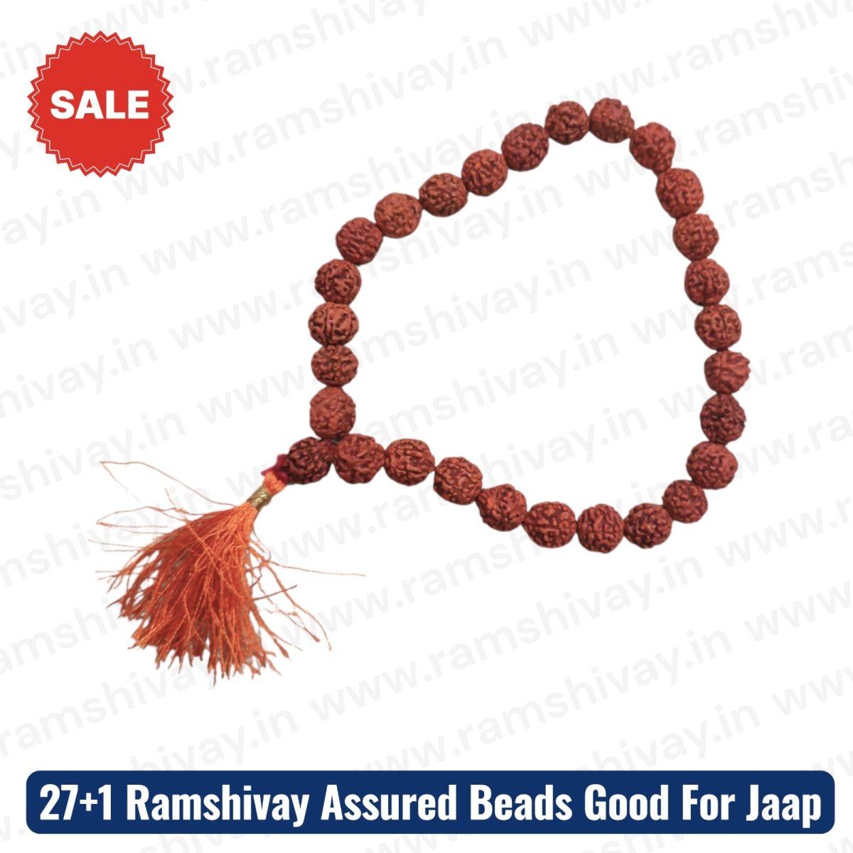 Natural 5 Mukhi Rudraksha Mala 27+1 Beads – 10MM with Lab Certificate | Best for Jaap & Daily Wear – Ramshivay - Ramshivay