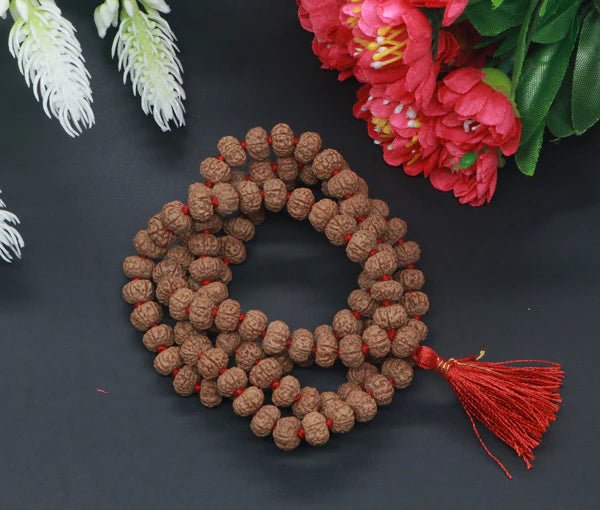 Natural 6 Mukhi Rudraksha Mala 108+1 Beads with Lab Certificate | 6 Faces Rudraksha Mala for Daily Jaap & Wearing – Ramshivay - Ramshivay
