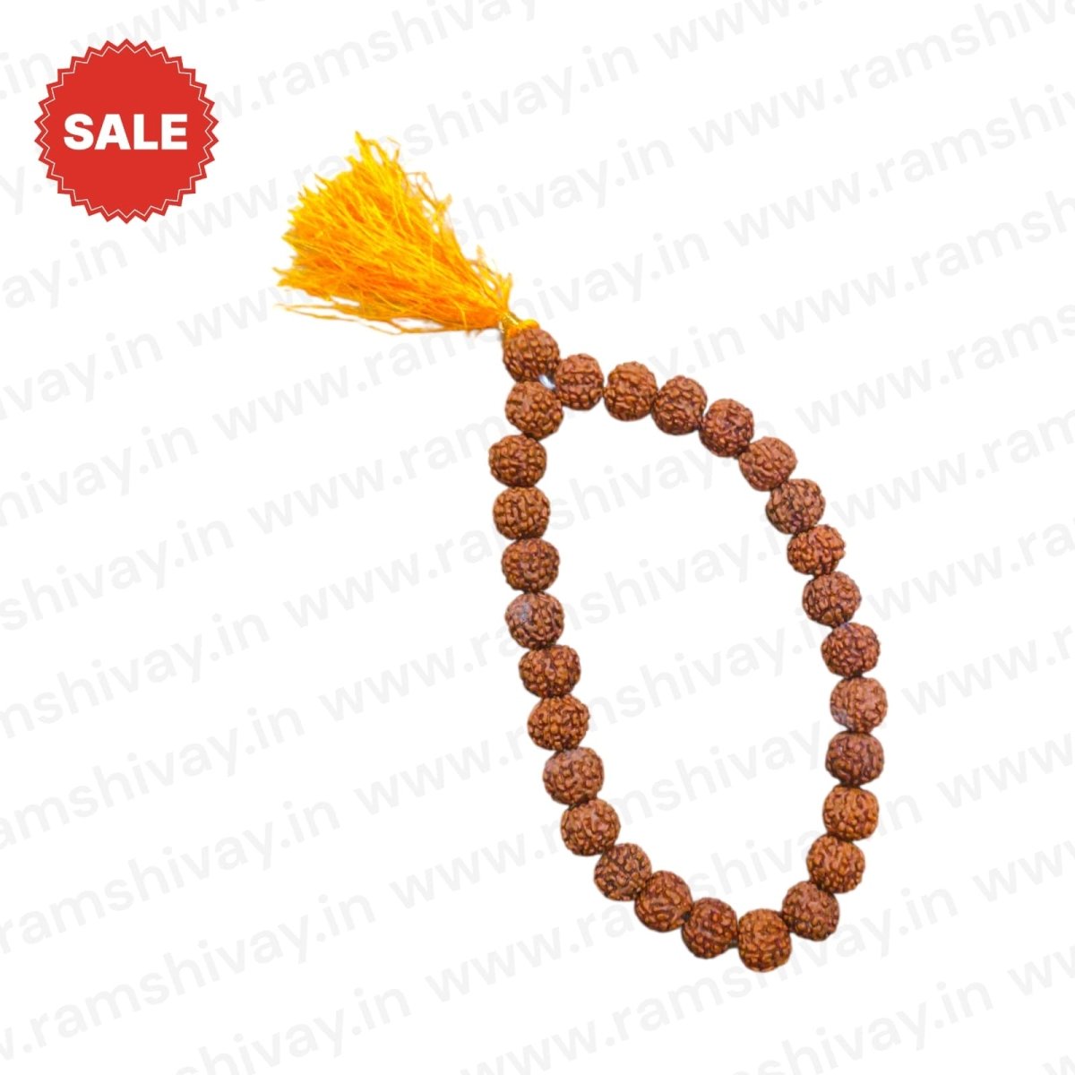 Natural 6 Mukhi Rudraksha Mala 27+1 Beads with Lab Certificate | Ideal for Jaap & Easy to Carry – Ramshivay - Ramshivay