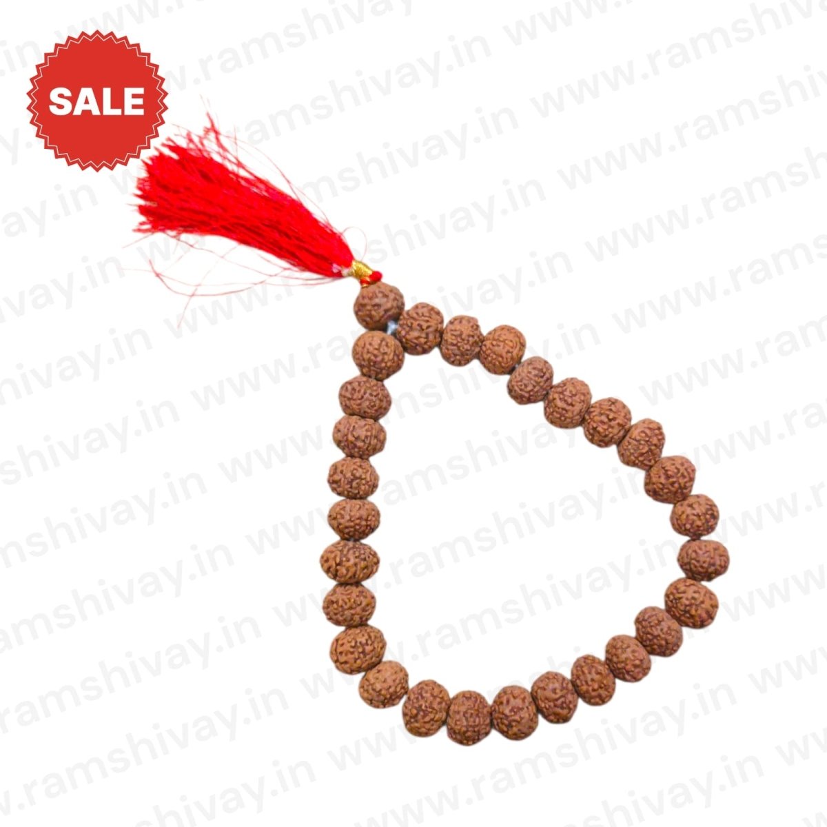 Natural 8 Mukhi Rudraksha Mala 27+1 Beads with Lab Certificate | Best for Jaap & Easy to Carry – Ramshivay - Ramshivay