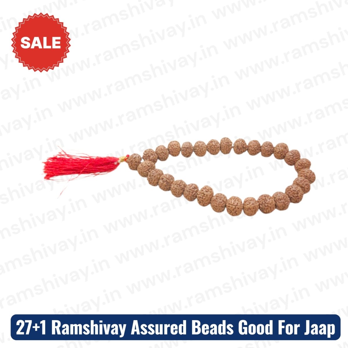 Natural 8 Mukhi Rudraksha Mala 27+1 Beads with Lab Certificate | Best for Jaap & Easy to Carry – Ramshivay - Ramshivay