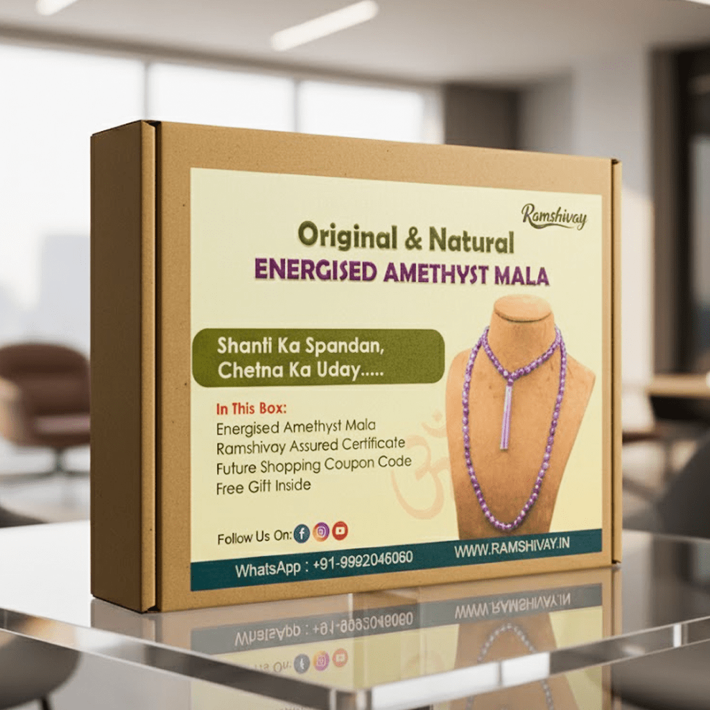 Natural Amethyst Mala 108+1 Beads with Lab Certificate | 6mm Jamunia Mala for Jaap – Ramshivay - Ramshivay
