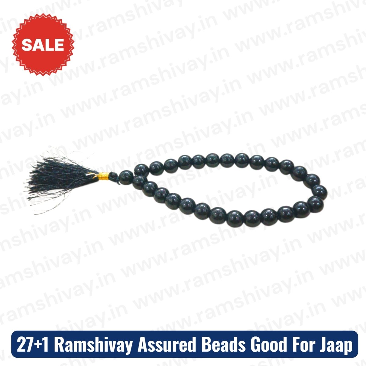 Natural Black Agate Mala 27+1 Beads with Lab Certificate | 8mm Kali Hakik Mala for Jaap & Wearing – Ramshivay - Ramshivay