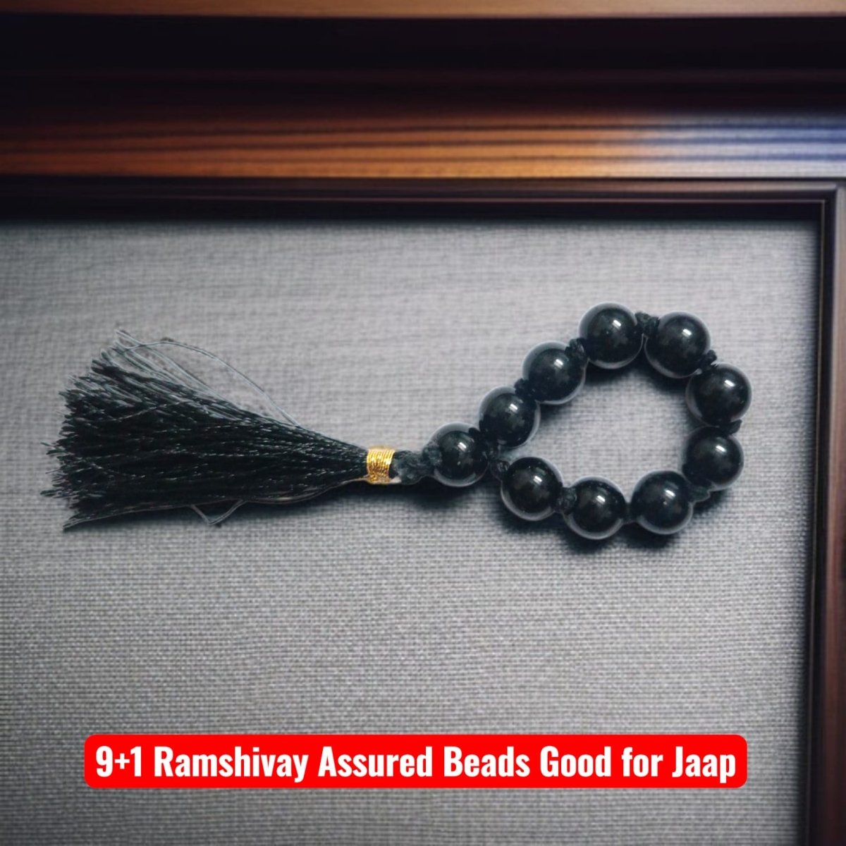 Natural Black Hakik Finger Mala 9+1 Beads with Lab Certificate for Jaap – Ramshivay - Ramshivay
