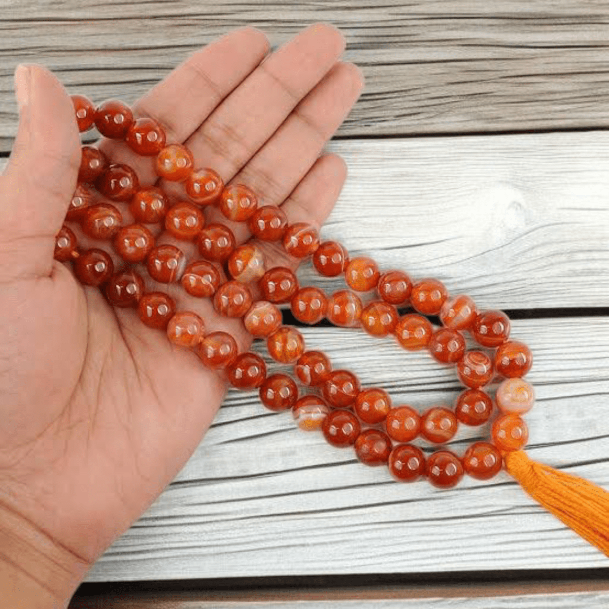 Natural Carnelian Mala 108+1 Beads with Lab Certificate | 8mm for Jaap & Wearing – Ramshivay - Ramshivay