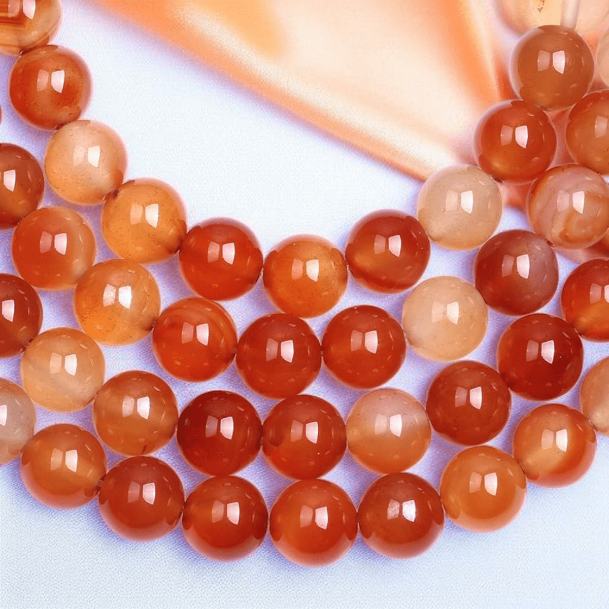 Natural Carnelian Mala 108+1 Beads with Lab Certificate | 8mm for Jaap & Wearing – Ramshivay - Ramshivay