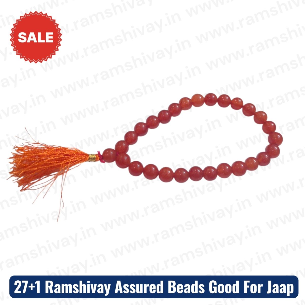 Natural Carnelian Mala 27+1 Beads with Lab Certificate | 8mm for Jaap – Ramshivay - Ramshivay