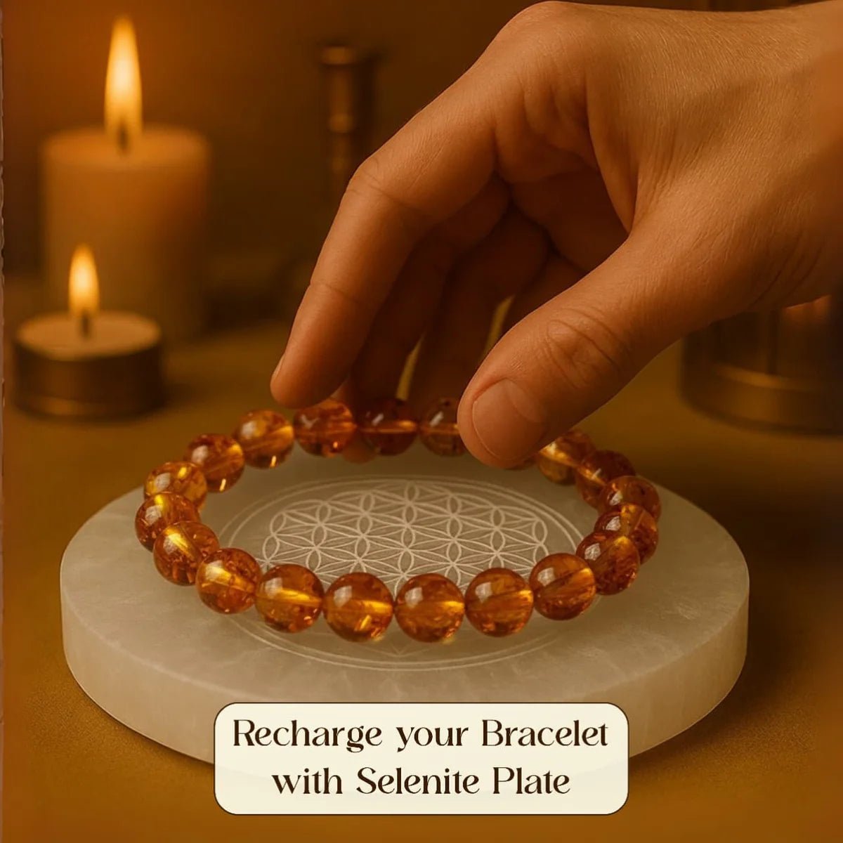 Natural Citrine Bracelet (8mm) with Lab Certificate for Wealth & Prosperity – Ramshivay - Ramshivay